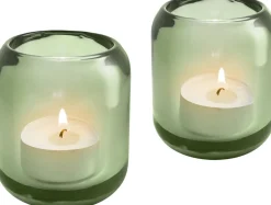 2 Acorn fyrfadsstager Pine