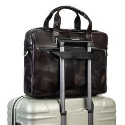 2 compartment Laptop briefcase van Gogh