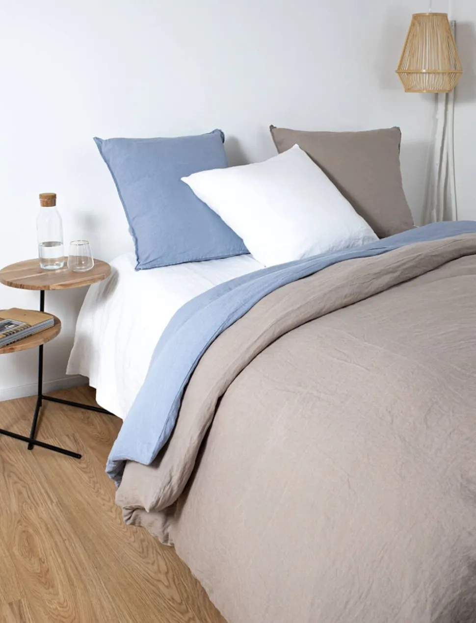 100% linen col. blue blizzard