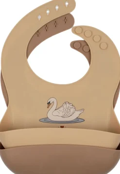 2 PACK SILICONE BIB SWAN