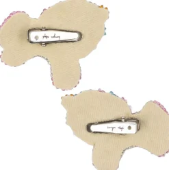 2 PACK UNICORN BEADED HAIR CLIPS