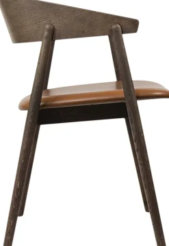 AC2 armchair, Smoked oak, Leather Cognac