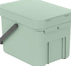 Affaldsspand m/låg sort. kon. 6 ltr