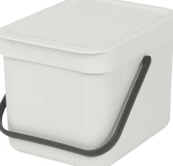 Affaldsspand m/låg sort. kon. 6 ltr