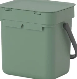 Affaldsspand m/låg sort. kon. 3 ltr
