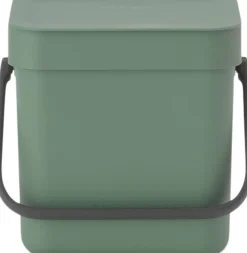 Affaldsspand m/låg sort. kon. 3 ltr