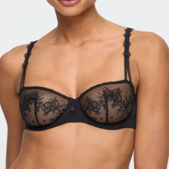 Annaelle balconette bh med lodret søm