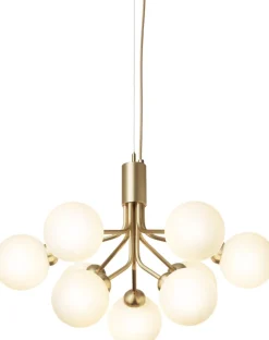 Apiales 9, brushed brass / opal