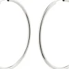 APRIL recycled medium hoop øreringe sølvbelagt