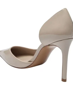 Asymmetrical patent leather court s