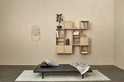 A-Wall Clock - Oak with brass ring