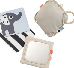 Baby kontrastkortholder Deer friends Sand