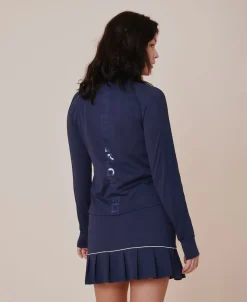 Baseline long sleeve zip jacket - Ocean