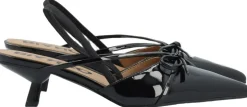BIAKRISTIN Kitten Heel Bow Slingback Faux Leather