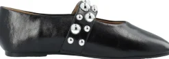 BIALUNA Studded Ballet Flat Faux Leather