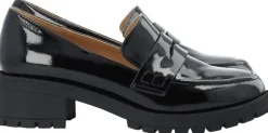BIAPEARL Simple Penny Loafer Patent Aquarius