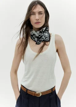 Bicolour printed scarf