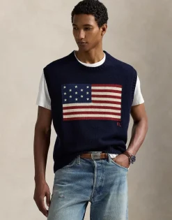 Big Fit Flag Sweater Vest