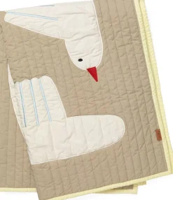 Bird Quilted Blanket - Sand