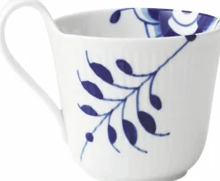 Blå Mega Riflet 33 cl. højhankskop