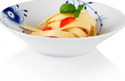 Blå Mega Riflet 24 cm. dyb tallerken