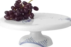 Blå Mega Riflet 29,5 cm Fad på fod