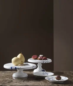 Blå Mega Riflet 29,5 cm Fad på fod