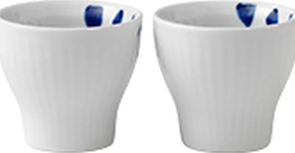 Blå Mega Riflet æggebæger 2 stk.