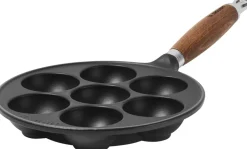 Æbleskivepande i Støbejern 20cm Matte Black