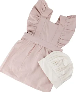 Brneforklde m/kokkehue, dusty pink/classic white