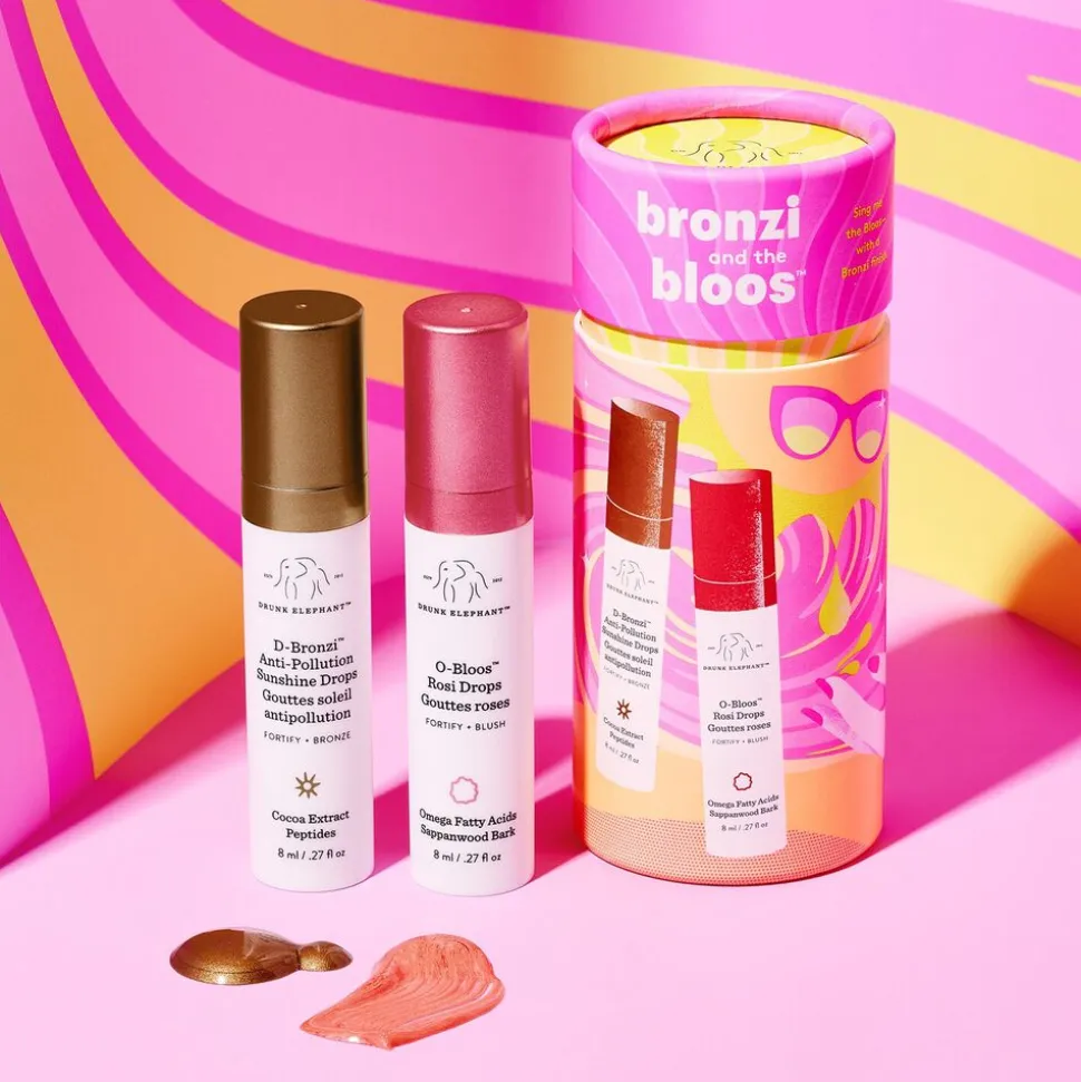 Bronzi and the bloos™ - Æske med ansigtpleje: bronzer-serum og rosa se