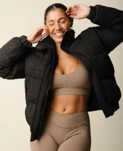 Cartel x Align by Blume puffer bomber jacket - Nero