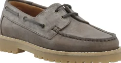 CASLENA Boat Shoe Pull Up Leather