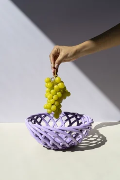 CERAMIC BASKET SICILIA LARGE LILAC