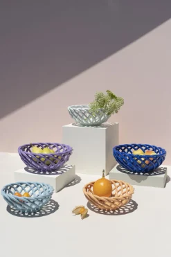 CERAMIC BASKET SICILIA LARGE LILAC