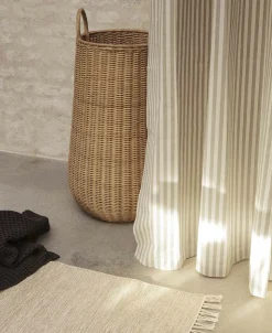 Chambray Shower Curtain - Sand/Off-white