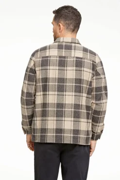 Checked overshirt L/S