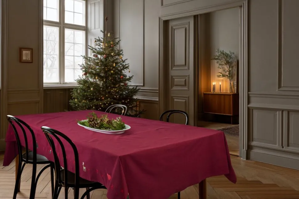 Christmas Fable Dug 150x270 cm rød