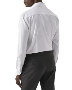 Contemporary Fit White Signature Twill Shirt
