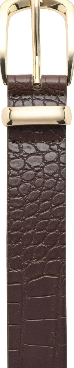 Croco faux-leather belt