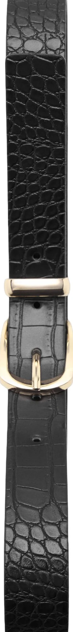 Croco faux-leather belt