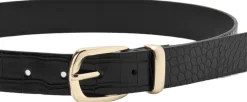 Croco faux-leather belt
