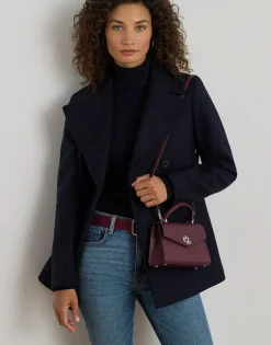 Crosshatch Leather Small Farrah Satchel