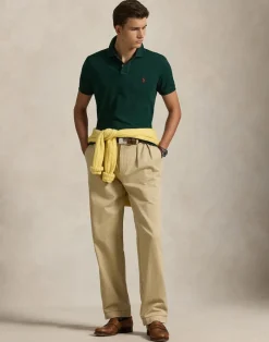 Custom Slim Fit Mesh Polo Shirt