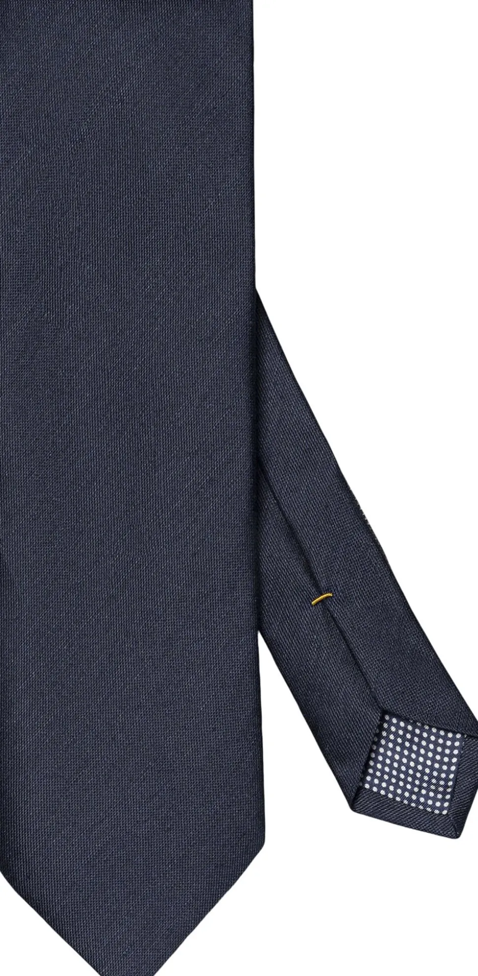 Dark blue Solid Silk Linen Tie