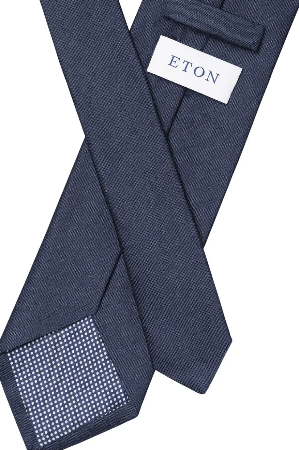 Dark blue Solid Silk Linen Tie