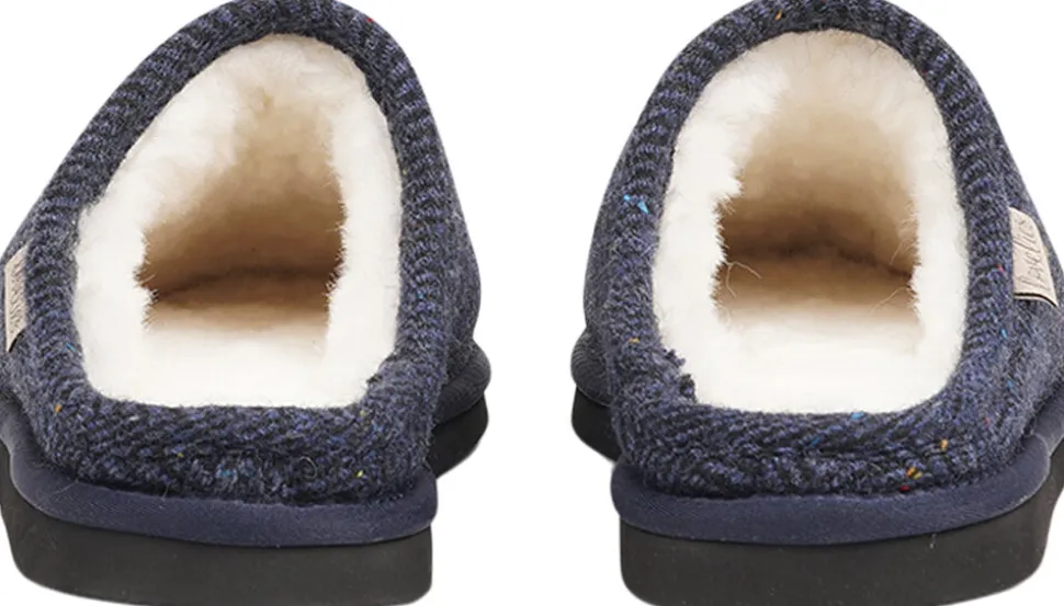 DARWIN WOOL - OPEN WOOL SLIPPERS WITH SHEARLING LINING