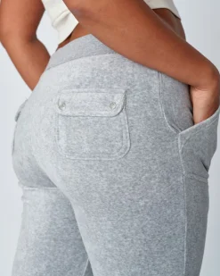 Del Ray Classic Velour Pant Pocket Design