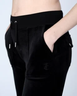 Del Ray Classic Velour Pant Pocket Design