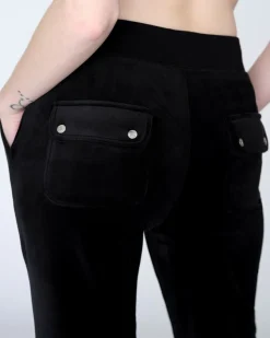 Del Ray Classic Velour Pant Pocket Design